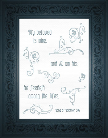 My Beloved is Mine in Antique Blues